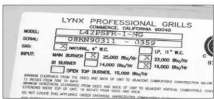 Sedona L600F-LP - WARNING - 1
