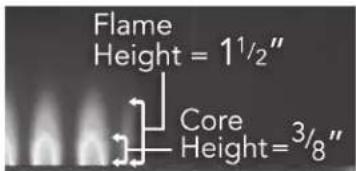 Sedona L700R NG - BURNER FLAME/AIR SHUTTER ADJUSTMENT - 1