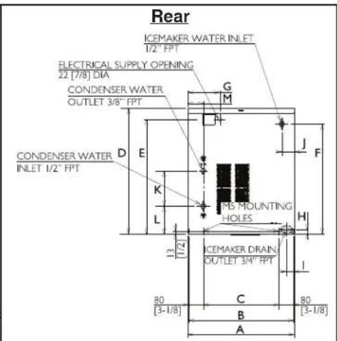Hoshizaki FD-650MRH-C - Water-Cooled Models (MWJ(-C)) - 2