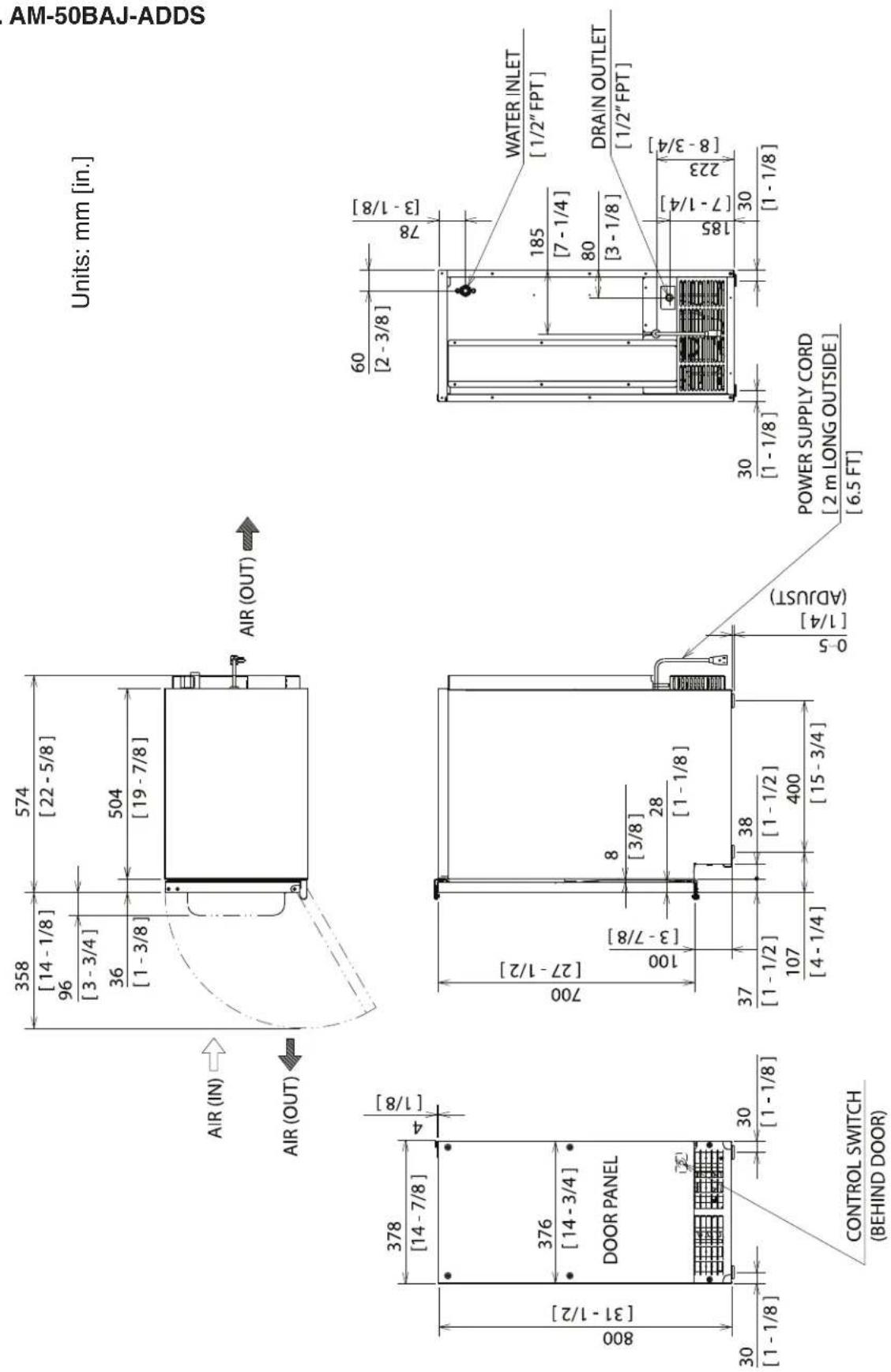 Hoshizaki AM-50BAE-ADDS - AM-50BAJ-AD - 2