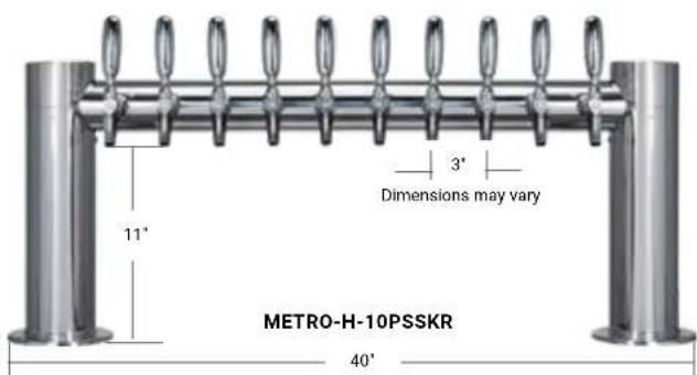 11' 3' Dimensions may vary METRO-H-10PSSKR 40'