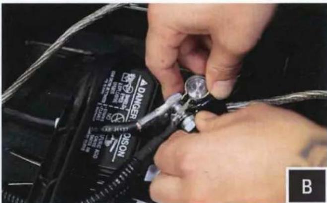 SSV Works RZ4-2KRC - CONNECTING POWER &amp; GROUND CABLE TO BATTERY - 4