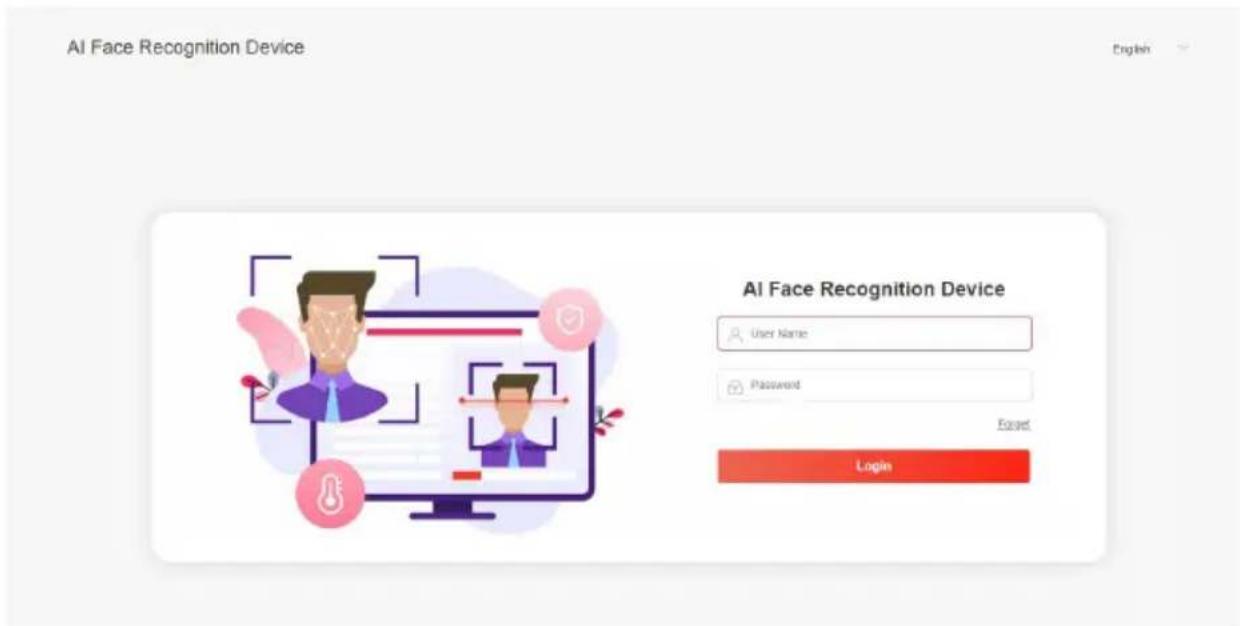AI Face Recognition Device Login User Name Password Focet