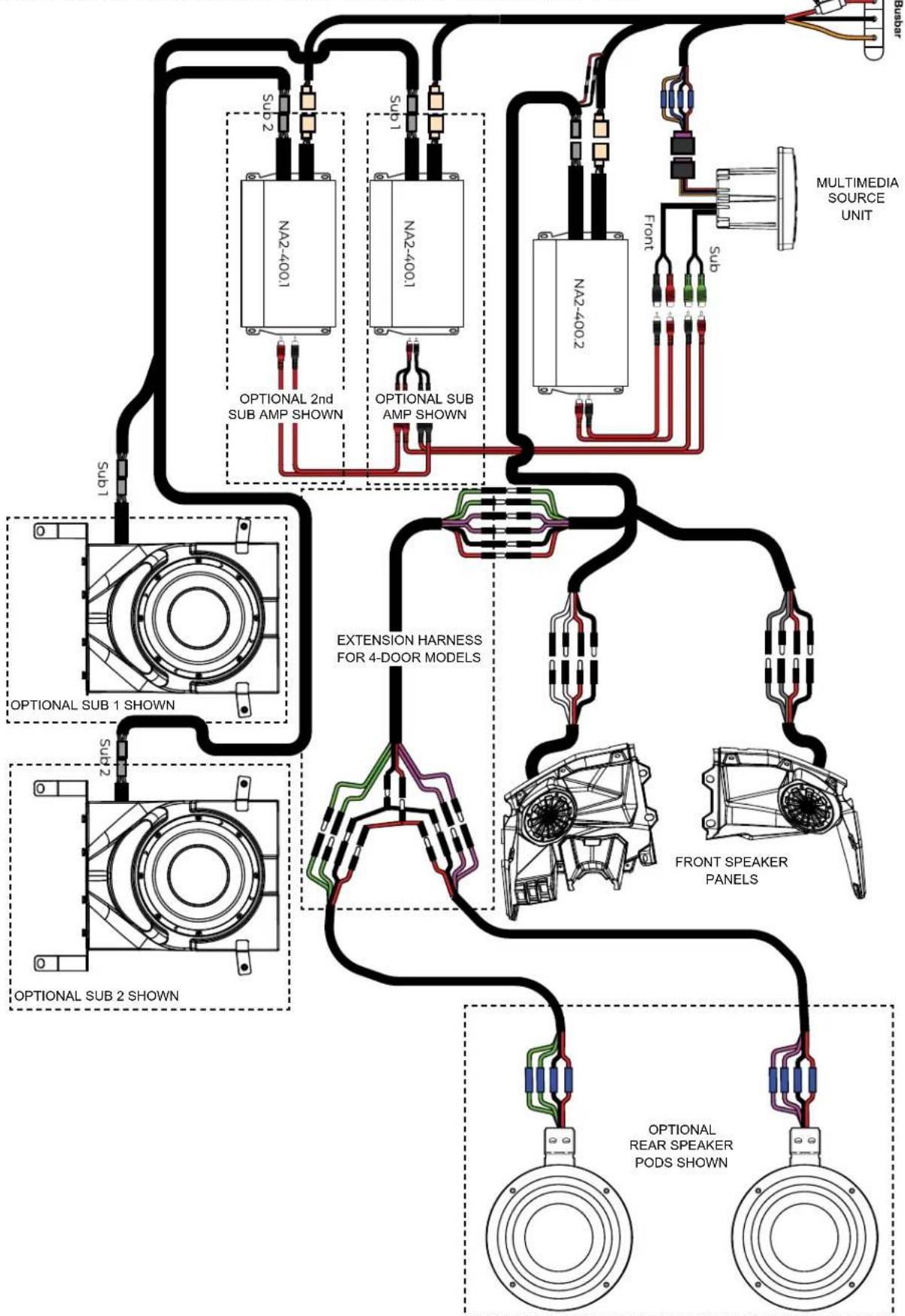 MB QUART MBQX-STG2-RAD-1 - COMPLETE WIRING LAYOUT - 1