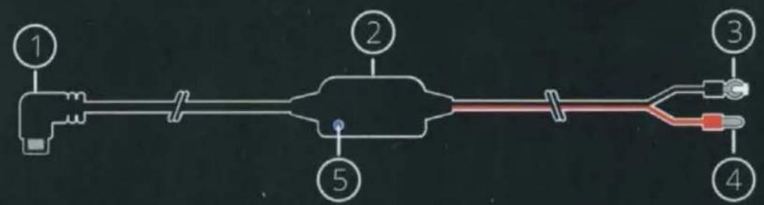 Nextbase DVRS2HK - Connect the supplied 'Fuse Tap Cable' to the vehicle's fuse box. - 1