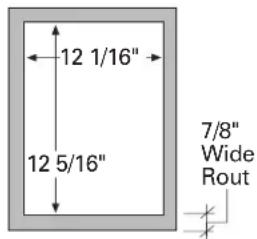 GE ZWSP48D - 3/4" thick panel with custom handle and/or ZWCD2 custom collar trim - 5