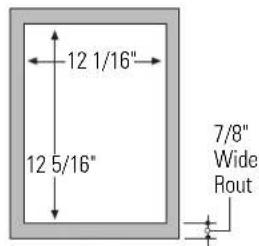 GE ZWSP48D - Cut dispenser hole and rout door panel - 1