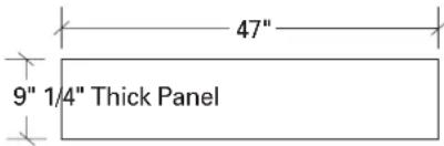 GE ZWSP48D - Standard Trim with Panels secured to 1/4" thick backing - 1