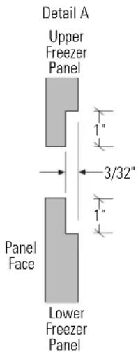 GE ZWSP48D - 3/4" thick panel with standard handle and/or ZWCD2 custom collar trim - 2