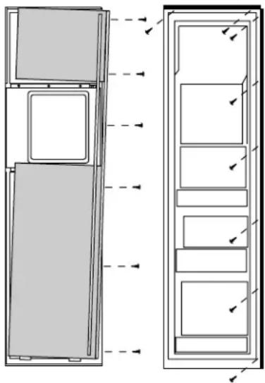 GE ZWSP48D - For models with full width dispenser trim and 2 piece freezer panels: - 1