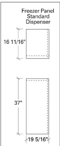 GE ZWSP48D - 3/4" thick panel with custom handle and/or ZWCD2 custom collar trim - 1