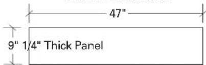 GE ZWSP48D - Standard Trim with Panels secured to 1/4" thick backing - 2