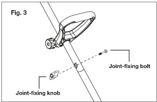 Fig. 3 Joint-fixing knob Joint-fixing bolt