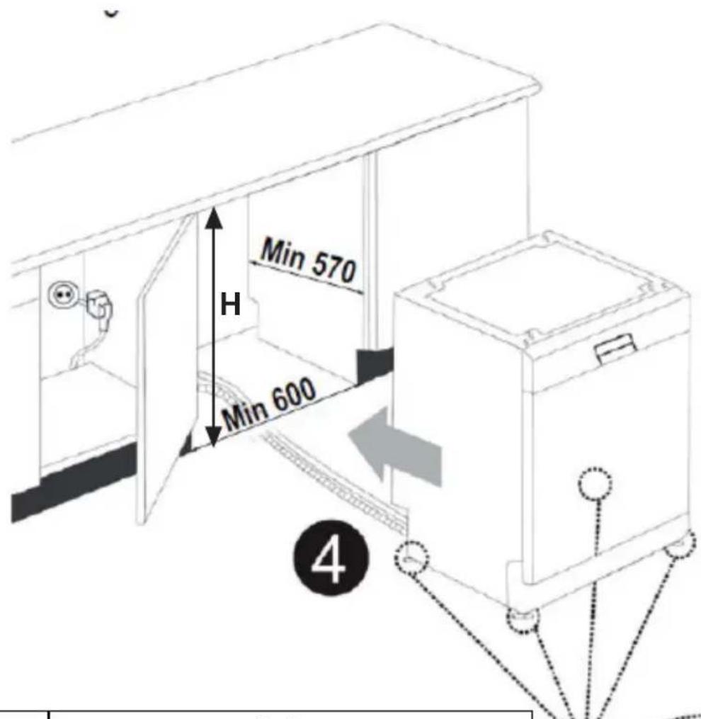 VOX LC6745E - Fitting the machine undercounter - 2