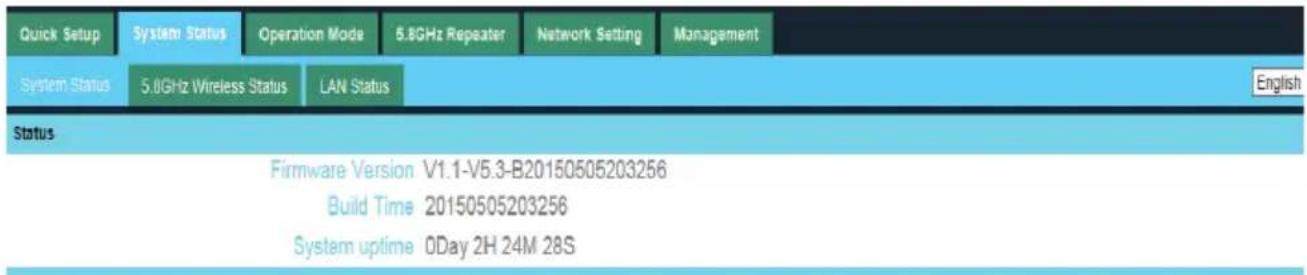 Mach Power WL-CPE5G48-058 - System Status - 1
