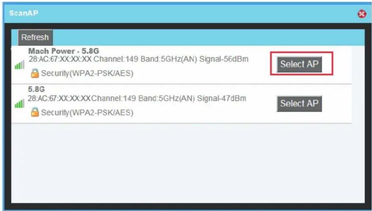 Mach Power WL-CPE5G48-058 - WiFi Repeater and Station operation configuration - 2