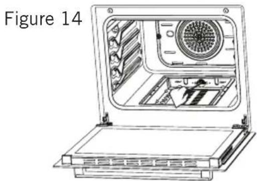 Line drawing of an open laptop with internal components and ventilation slots (no text or symbols)