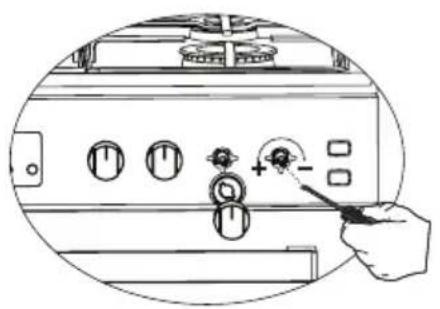 Milectric CGS-51W - Disminución del ajuste del caudal de gas para los grifos de la encimera - 1