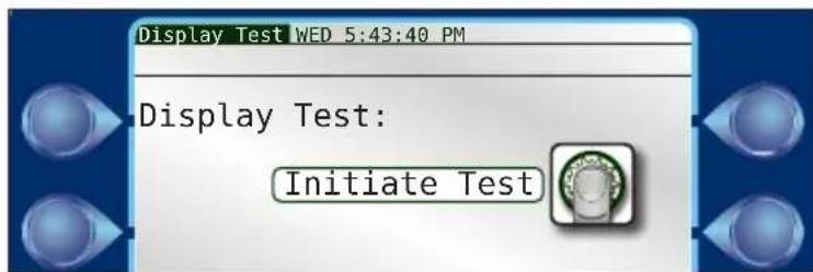 Display Test WED 5:43:40 PM Display Test: Initiate Test