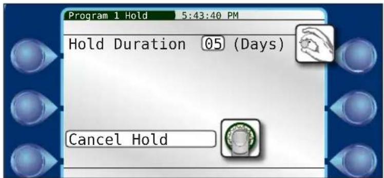 Irritrol DX3-PSB08 - Program Hold - 2
