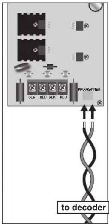 PROGRAMMER BLK RED BLK RED to decoder