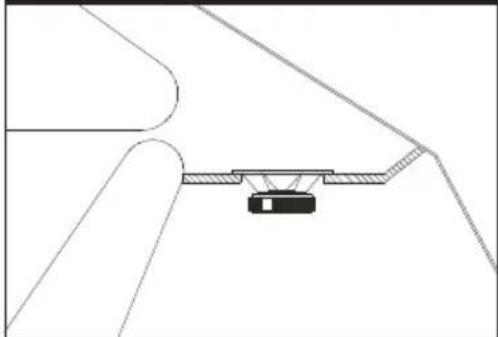 Pure technical line drawing of a mechanical assembly or structural component without any text, numbers, or symbols