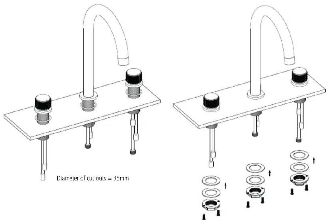 Caple VAP2/3IN1/GD - INSTALLATION STEPS - 1
