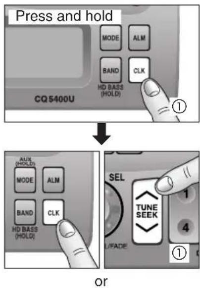 PANASONIC CQ-5200U - Clock Basics (The clock system is 12-hours.) - 2