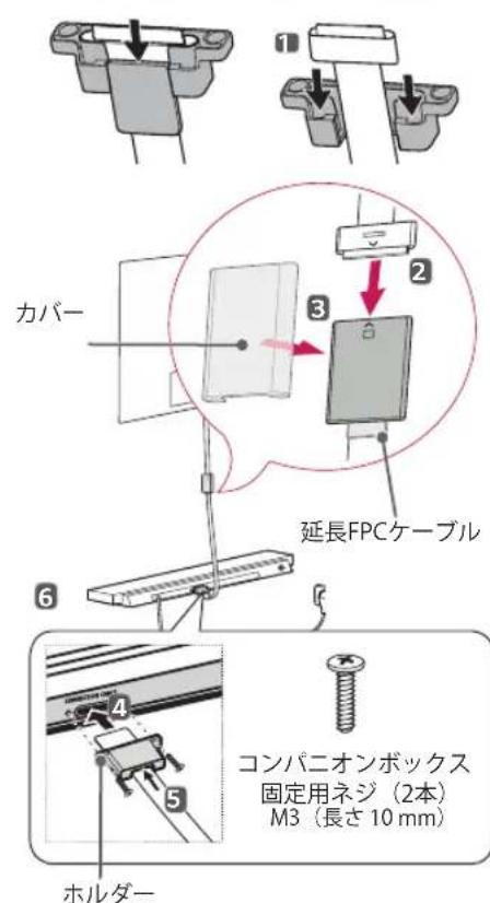 カバー 延長FPCケーブル コンパニオンボックス 固定用ネジ(2本) M3(長さ10 mm) ホルダー