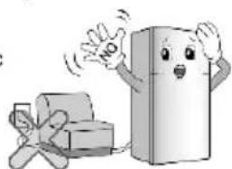 LG GL-C396RQBN - Power supply cord should not be bent or pressed under heavy object. - 1
