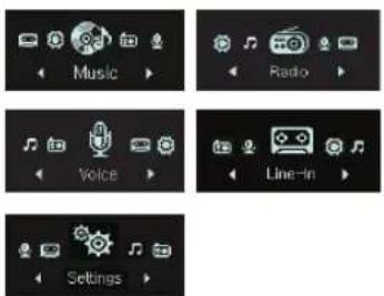 Music Radio Voice Line-In Settings