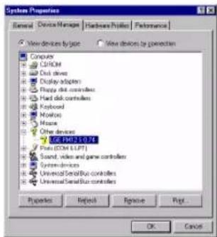 System Properties General Device Manage Hardware Properties Performance View devices by type View devices to generation Company COM/COM Disk drives Display adapters Playa disk controllers Hard disk controllers Keyboard Monitor Mouse Other devices COM/COM/COM Playa (COM, L.P.T.) Sound, video and game…
