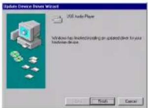 Update Device Master Wizard USB Audio Player Windows has installed installing an updated clock for your function device. Finish Cancel