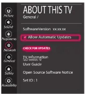 LG OLED65E8YVA - Updating the TV Firmware - 4