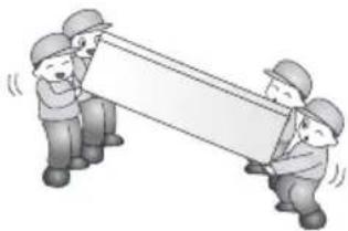 LG R-2012YVS - Carry the refrigerator with the handle bar at the bottom of the front and the top of the rear. - 1