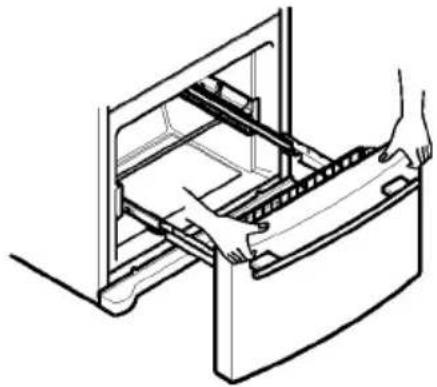 LG GR-F258JVK - Removing Pullout Drawer - 4