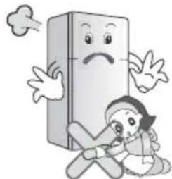 LG GLB-592W - Do not insert hand into the bottom of the refrigerator. - 1