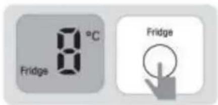 LG GLB-592W - Press and hold fridge temperature button for 3 seconds or longer. (All display screens will be turned off, and in a while, 3 will be displayed on the fridge temperature display part.) - 1