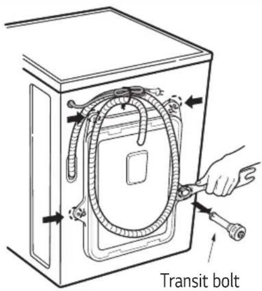 LG W96H44BTT - ■ Removing transit bolts - 1