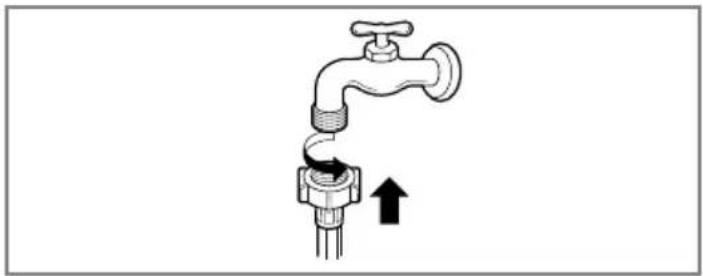 LG WD55H276RCS - ▶ Step2 : Connect hose to water tap - 1