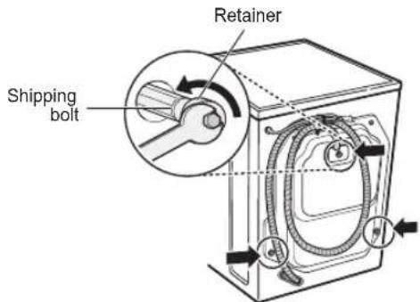 LG F12496NS - Remove the bolt assemblies. - 1