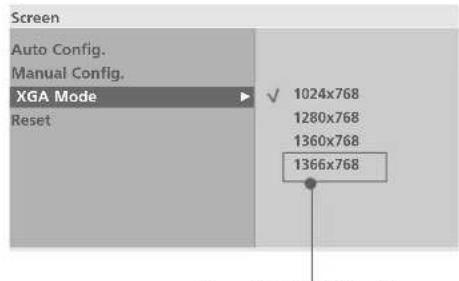 LG 47LG30RA - Selecting XGA mode (Except 42PG1 \*\*\*, 42PG2 \*\*\*, 22LG3 \*\*\*\*) - 3