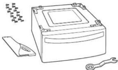 Line drawing of a mechanical device with a handle, wrench, and screw holes (no text or symbols)