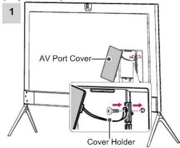 LG 49UB859Y - Assembling the AV cover - 1
