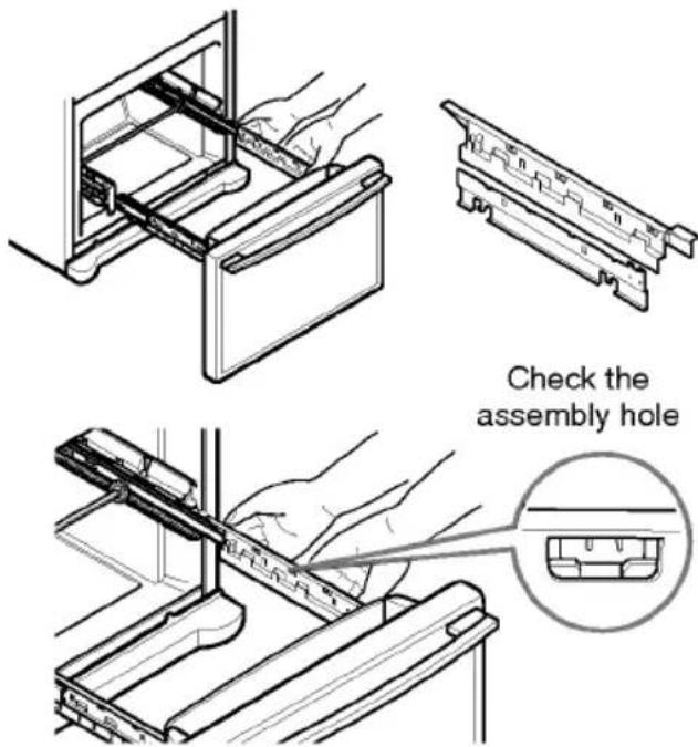 LG GR-C258UGL - Installing Pullout Drawer - 5