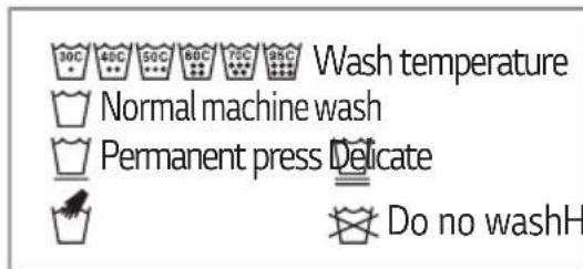 LG W96H43BTT - Care before washing - 1