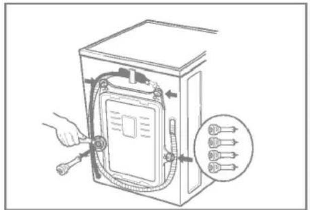 LG WD-1290FHB - ■ Removing transit bolts - 3