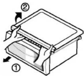 LG GR-L257SVB - Vegetable compartment cover - 1