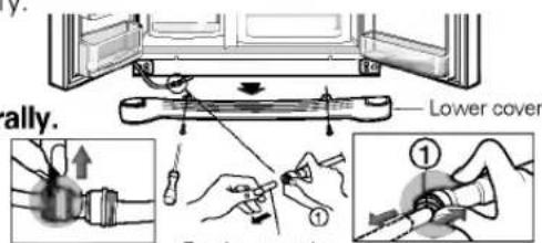 LG GR-L257SVB - If your access door is too narrow for the refrigerator to pass through, remove the refrigerator door and pass the refrigerator laterally. - 1