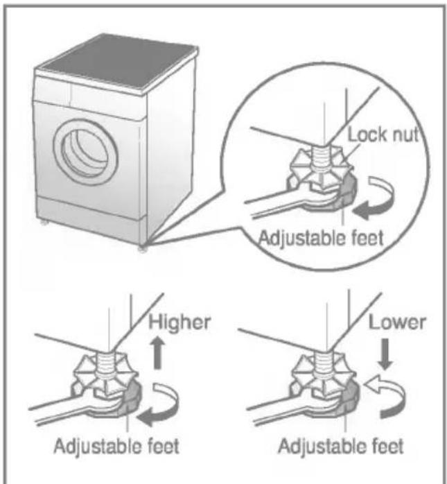 LG WD-10235FB - ■ Level adjustment - 2